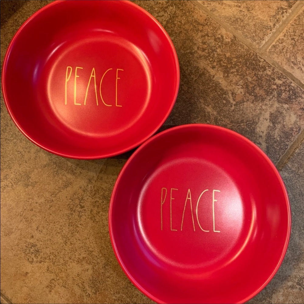 Rae Dunn Red Pasta Bowls